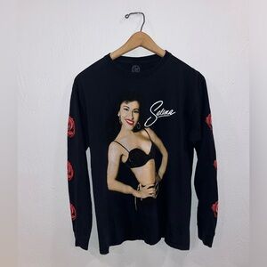 Selena Merchandise, black long sleeve t-shirt, Selena Quintanilla, size medium